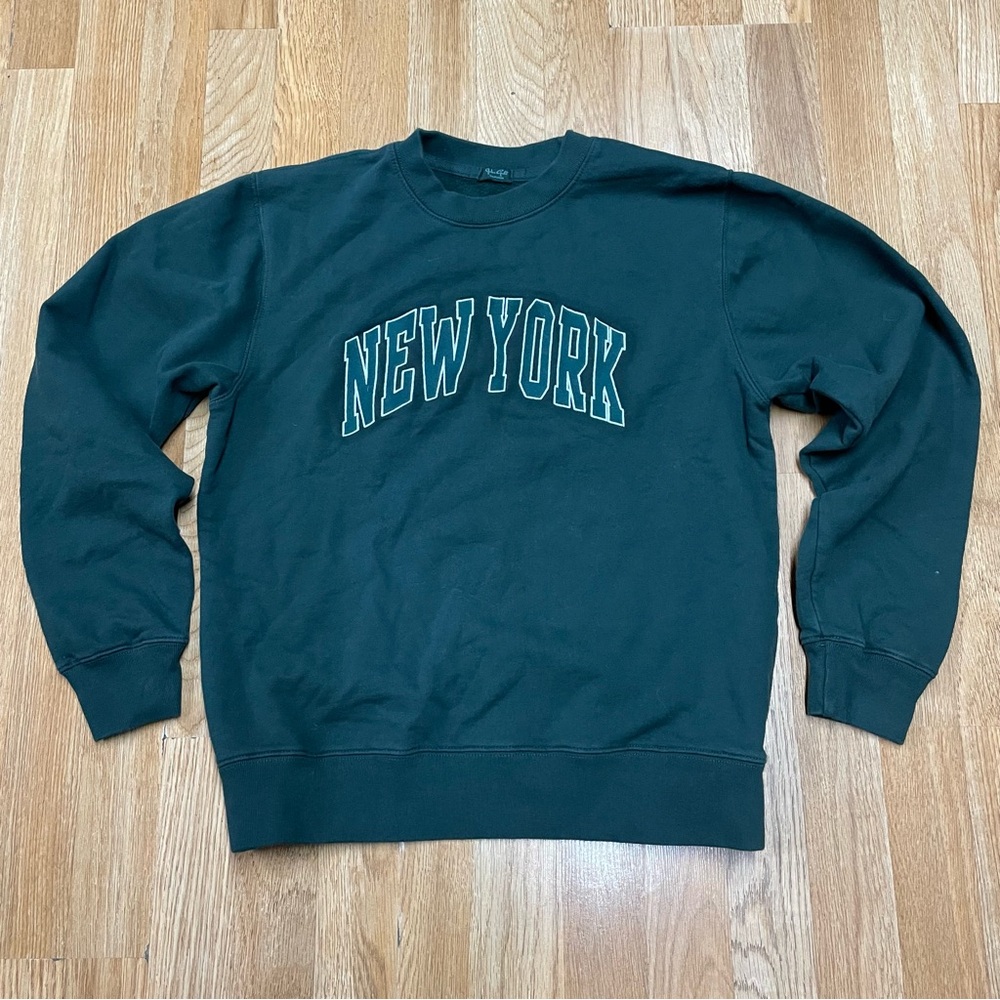Brandy Melville John Galt Erica New York Crewneck Sweatshirt Green. Size Medium